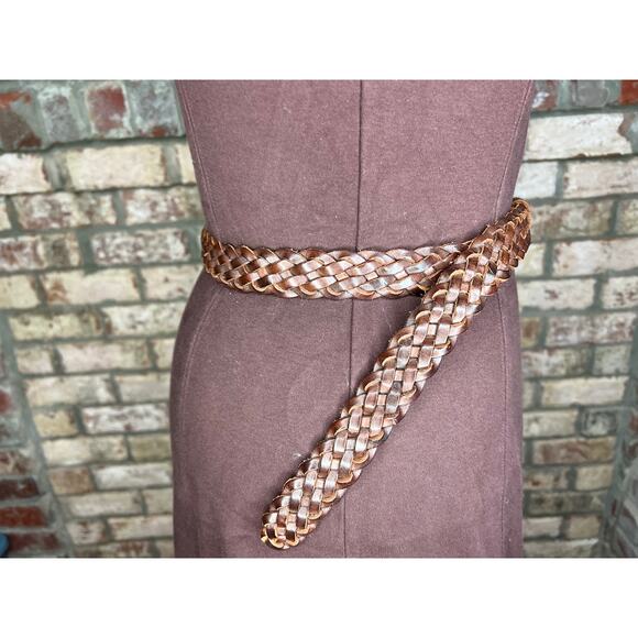 Split leather belt brown size large - Picture 4 of 10